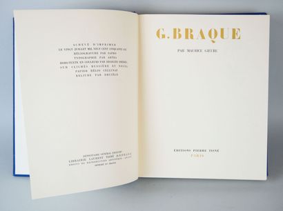 null GIEURE (Maurice) 
Braque
Paris, Tisné, 1956, reliure toile éditeur, dans son...