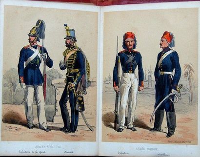 EUROPE MARTINET (Chez) Costumes militaires étrangers. 1856. Paris, Maison Martinet,...