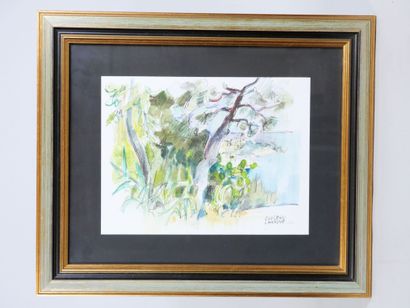null Jean CLUSEAU-LANAUVE (1914-1997)
Trees
Watercolor signed lower right and dated...