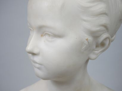 null Jean Antoine HOUDON (1741-1828), d'après.
Portrait en buste sur piédouche de...