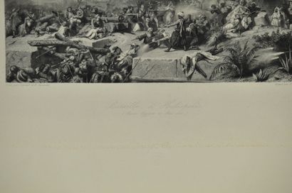 null Léon COGNIET (1794-1880) & Karl GIRARDET (1813-1871) d'après.
La bataille d'Héliopolis...