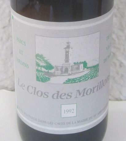 null 10 bouteilles de vin du Clos des Morillons. Paris. Pinot noir. 1992. Vente à...