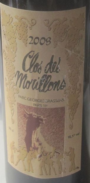 null 50 bouteilles de vin du Clos des Morillons. Paris. Pinot noir. 2008. Vente à...