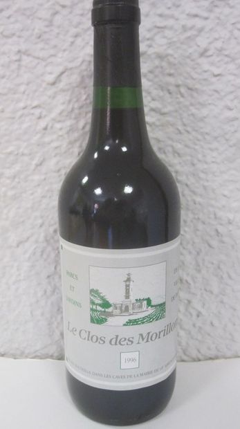 null 5 bouteilles de vin du Clos des Morillons. Paris. Pinot noir. 1996. Vente à...