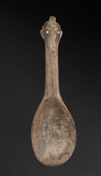 IVORY COAST
Zoomorphic spoon in wood and...