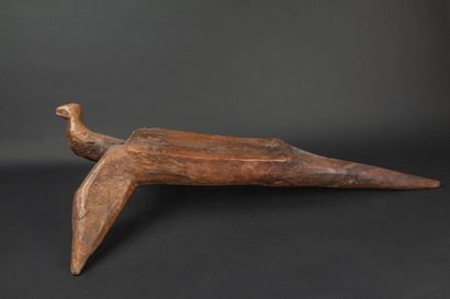 null BURKINA FASO 
Tripod seat representing a stylized animal in carved wood 
Lobi
Carved...