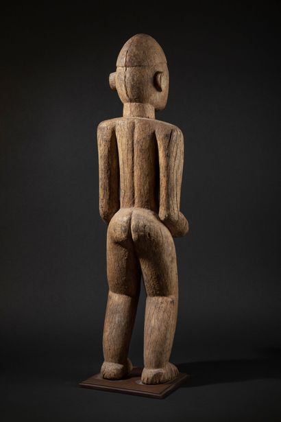 null BURKINA FASO 
Grande figure Thilbou-Kontin en bois sculpté 
Lobi
Début du XXème...