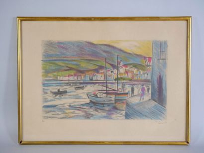 null Emilio GRAU-SALA (1911-1975)
Cadaquès 
Lithographie en couleurs numérotée 9/80...