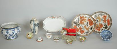 CHINE 
Suite de divers objets en porcelaine...