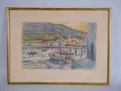 null Emilio GRAU-SALA (1911-1975)
Cadaquès 
Lithographie en couleurs numérotée 9/80...