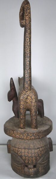 null NIGERIA - YOROUBA people.

EPA" mask representing a panther eating an antelope,...