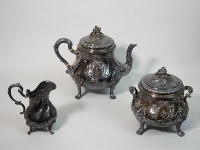 Tea service in silver 925 thousandths of...