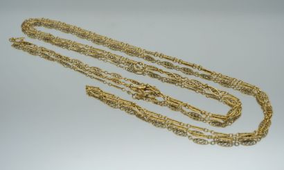 Gold necklace 750 thousandths olive mesh...