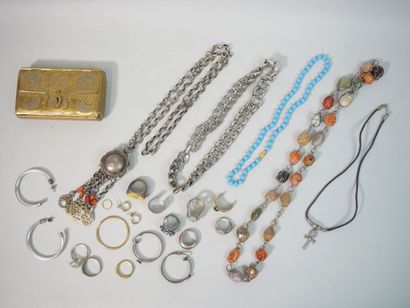 Ethnic costume jewelry set including necklaces,...