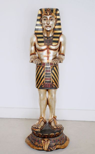 null Pharaon en résine polychrome
Hauteur : 110 x 40 x 40 cm

Le retrait des lots...