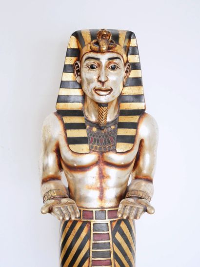 null Pharaon en résine polychrome
Hauteur : 110 x 40 x 40 cm

Le retrait des lots...