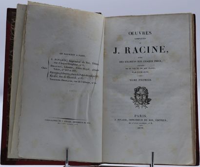 null RACINE. Oeuvres complètes. Paris, Pinard, 1829, 5 vol.in-8, demi-rel. à coins...