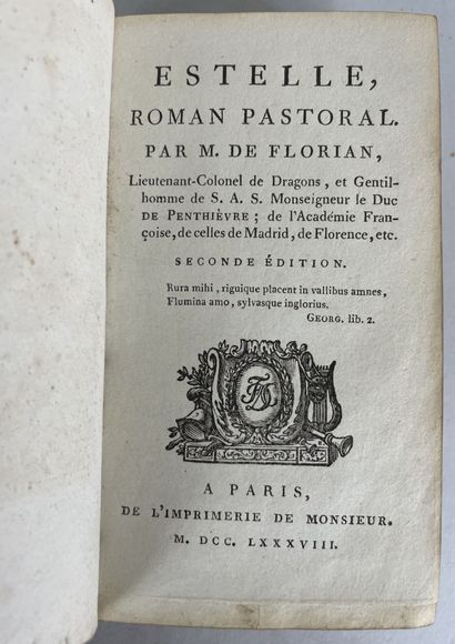null Jean-Pierre Claris de FLORIAN (1755-1794)
Estelle, roman pastoral
Paris, Imprimerie...