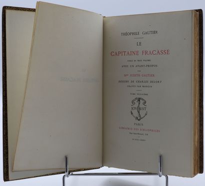 null GAUTIER. Le capitaine Fracasse. Paris, Lib. des Bibliophiles, 1884, 3 vol. in-8,...