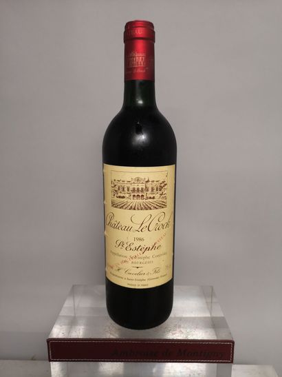1 bouteille de Château Le CROCK - Saint Estèphe...