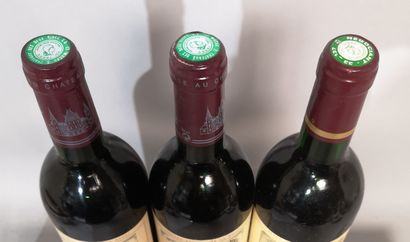 null 3 bouteilles de Ch. CANTEMERLE - 5e Gcc Haut Médoc 2 de 1987 (Niveau mi épaule.)...