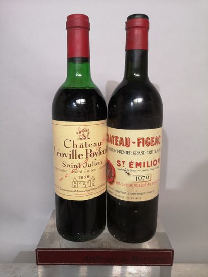 null 2 bouteilles de BORDEAUX Gcc 1 Ch. FIGEAC - 1er Gcc Saint Emilion 1979 
Étiquette...