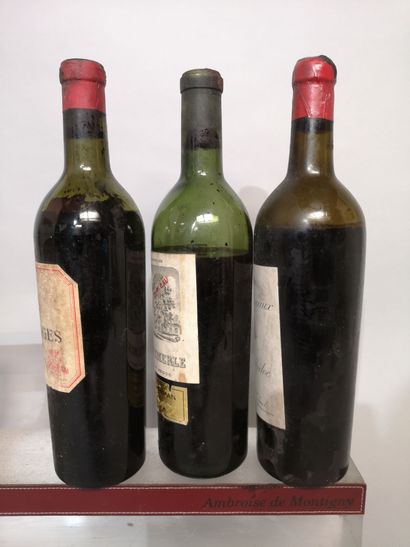 null 3 bouteilles de BORDEAUX Crus Classés ANCIENS A VENDRE EN L'ETAT 

1 Ch. LYNCH...