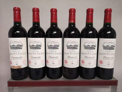 6 bouteilles de Château GRAND PUY LACOSTE...