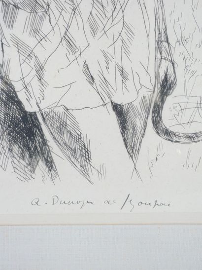 null André DUNOYER DE SEGONZAC (1884-1974)
La faucheuse 
Gravure sur papier signée...