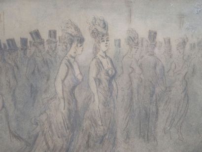 null Constantin GUYS (Flessingue 1802 - Paris 1892)
Femmes sur les boulevards
Plume...