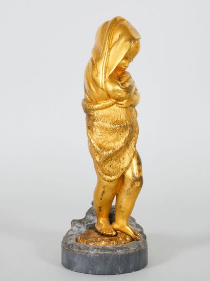 null La frileuse
Épreuve en bronze doré, socle en marbre turquin.
Époque fin du XIXe...