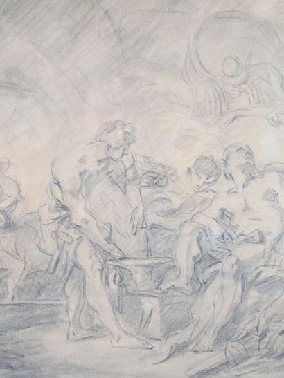 null François BOUCHER (Paris 1703 - 1770) 
Etude pour Vulcain présentant à Venus...
