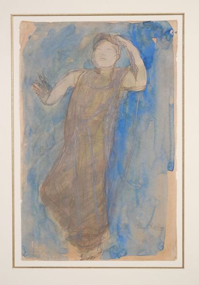 null Auguste RODIN (Paris 1840- Meudon 1917)
Cambodian dancer, circa 1906-1907
Watercolor...