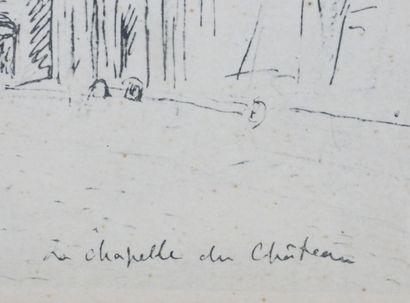 null André DUNOYER DE SEGONZAC (1884-1974)
La chapelle du Château de Versailles
Gravure...