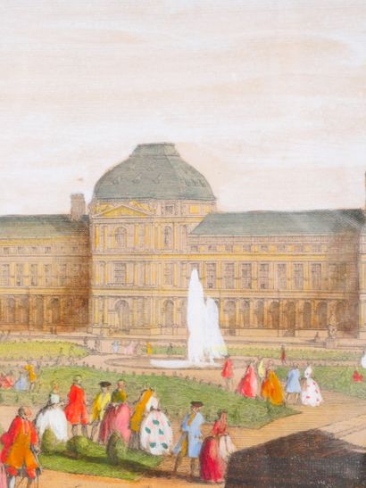 null D'après Jacques RIGAUD (1681? - 1754) 
« Les Promenades du Palais des Tuilleries »...