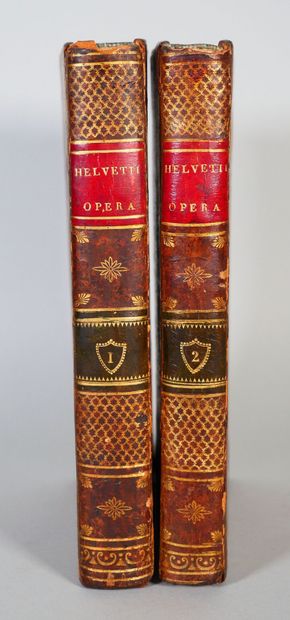 null [HELVETIUS]. Ensemble de 2 Volumes.
Principia Physico-Medica in Tironum Medicinae...