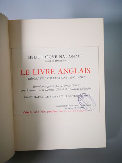 null [CATALOGUE-EXPOSITION]
Bibliothèque Nationale - Le Livre Anglais - Trésors des...