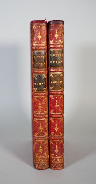 null [HORATII FLACCI]. Set of 2 Volumes.
Quinti Horatii Flacci Opera, Londini Sandey...