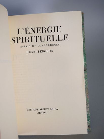 null BERGSON Henri. Ensemble de 7 Volumes.
L'Energie Spirtuelle-Essais et Conférences,...