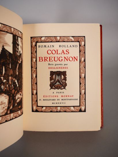 null ROLLAND Romain.
Colas Breugnon, Bois Gravés par Deslignères, A Paris Éditions...