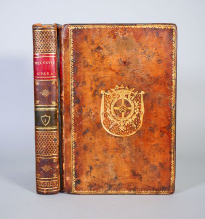 null [HELVETIUS]. Set of 2 Volumes.
Principia Physico-Medica in Tironum Medicinae...