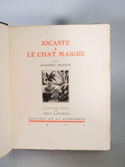 null FRANCE Anatole.
Jocaste & Le Chat Maigre, 31 Pointes Sèches de Chas Laborde,...