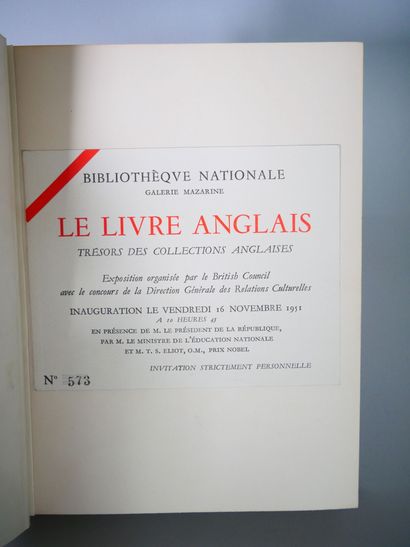 null [CATALOGUE-EXHIBITION]
Bibliothèque Nationale - Le Livre Anglais - Trésors des...