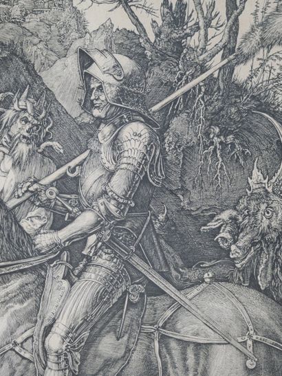null Albrecht DURER (1471-1528)
"Le Chevalier, la Mort et le Diable"
Estampe en réédition...