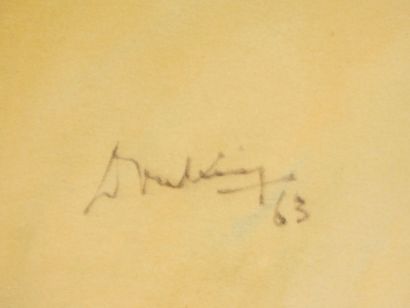 null Georges DOUKING (1902-1987)
Nature morte aux coquelicots
Huile sur papier signée...