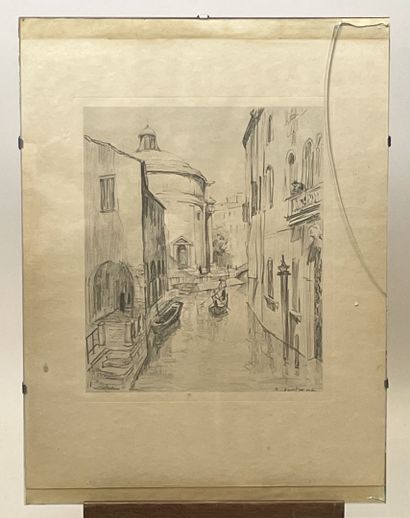 null Robert SANTERNE (1903-1983)
Vue des Canaux de Venise
Gravure sur papier signée...