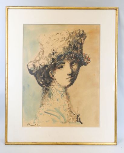 null Sylvain VIGNY (1903-1970)
Head of a woman
Watercolor drawing signed lower left...