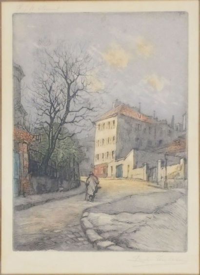 null GEN PAUL (1895-1975)
"Place J.B. Clément"
Aquateinte signée au crayon "Paul...