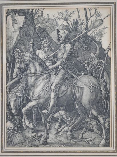 null Albrecht DURER (1471-1528)
"Le Chevalier, la Mort et le Diable"
Estampe en réédition...