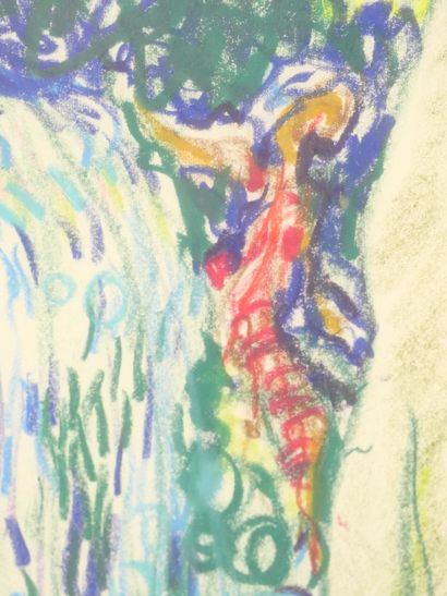 null Jean CLUSEAU-LANAUVE (1914-1997)
young woman at the waterfall
Grease pencil...